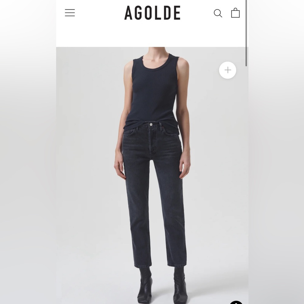 Agolde Riley Jean, black pepper - size 27